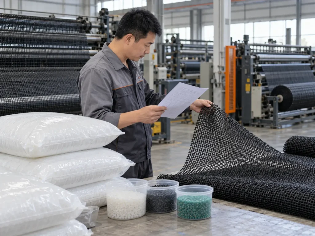 Material selection for a custom netting order