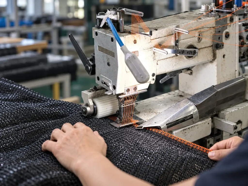 Cutting and reinforced edge finishing for custom netting